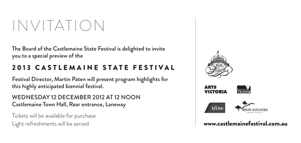 program launching invitation letter for State â€“ Launch Festival Invitation: Castlemaine at 12.12.12 12